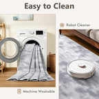 2x3 Tie-dye Light Grey Area Rug Washable Non-Slip - Image 7