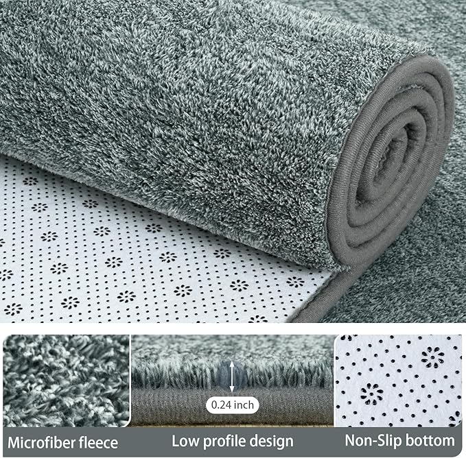 4x6 Area Rugs for Living Room Non Slip Bedroom Rug, Minimalist Washable Indoor - Image 5