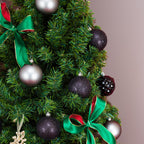 Every Day is Christmas Ornaments, Shatterproof Christmas Tree Ornament Set, Christmas Balls Decoration 35 Count (2.75"/70mm, Black Grey)