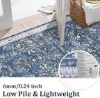 Yamaziot 2x10 Washable Hallway Runner Rug Non Slip Floral Carpet, Stain - Image 4