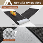 COSY HOMEER-Door-Mat 36"x60" Non Slip Absorbent Entryway Rugs Dirt Trapper Doormats Washable Entrance Mats Low Pile Welcome Floor Mat for Front Back Door and Entry Mats,Black