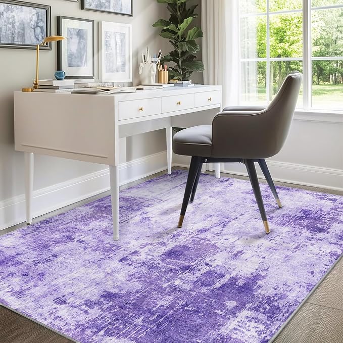 RELEANY Washable 5'x8' Abstract Area Rug - Image 3