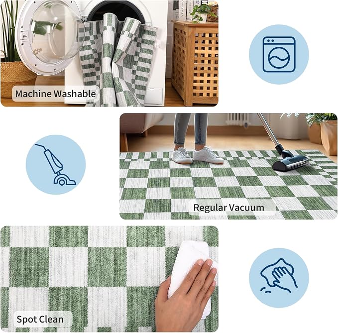 GarveeHome Checkered Rug 3x5 Area Rugs - Image 7