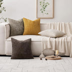 MIULEE Decorative Couch Throw Pillow Covers 18x18 Inch Dark Brown 2 Pack | - Image 2