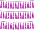 3P Fuchsia Foil Fringe Metallic Tassel Streamers Banner Tassel Garland for Parade Floats, Bachelorette, Wedding, Birthday, Halloween, Christmas, Bridal/Baby Shower Party Decorations