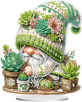 Diamond Painting Kits for Adults Beginners, 5D Full Drill Dwarf Succulents Crystal Art Desktop Ornament, DIY Single Sided Home Office Desk Decor, Creative Craft Gift Set with Tools