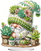 Diamond Painting Kits for Adults Beginners, 5D Full Drill Dwarf Succulents Crystal Art Desktop Ornament, DIY Single Sided Home Office Desk Decor, Creative Craft Gift Set with Tools