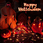 Toodour Orange & Purple Halloween Lights, 12.5ft 50 Count Incandescent Halloween String Lights, UL Certified Connectable Mini Bulbs String Lights for Outdoor, Indoor, Garden, Porch, Party, Home Decor