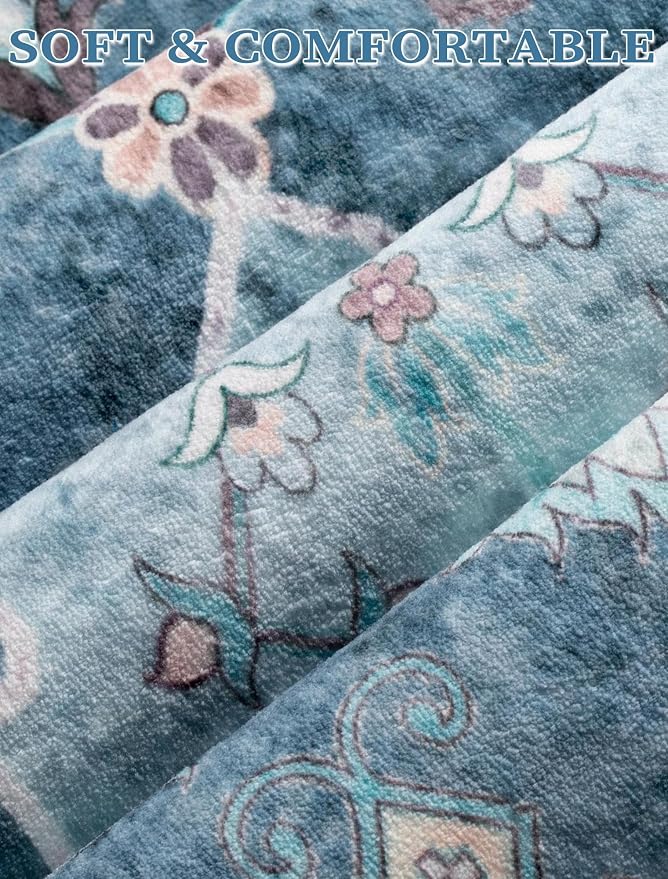 SERISSA 2x5 Washable Non Slip Boho Runner Rug - Image 5