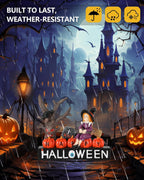 Halloween Decorations Indoor 7.8'' Resin Monsters - Witch Pumpkins Black Crow Spooky Tree R.I.P Graveyard Tombstones with Decorative Happy Halloween Sign Figurines (Witch)
