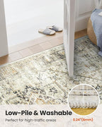 AMADA HOMEFURNISHING Washable Area Rug, Low-Profile Large Area Rug - Image 8