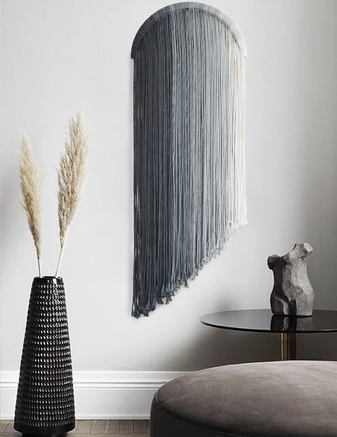 Macrame Wall Hanging Dip Dyed Macrame Decor for Living Room Bedroom Boho Decor 20"