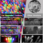 1620 LED Christma Lights with 360 Drops, 164ft Outdoor Hanging lights with 8 Modes & Timer Memory, Outsite Waterproof Curtain String Lights for Front House Fence Tree Holiday Decorations Multicolor