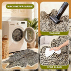 Seek4comfortable Leopard Print Rug, Cheetah Rug 4.6x5.8 Feet Faux Animal Fur - Image 8