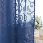 Furman Cafe Curtains 45 Inch Length 2 Panels Set, Elegant Geometric Jacquard - Image 5