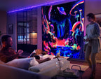 ADDWel Blacklight Mushroom Planet Tapestry, Black Fantastic Tapestry Glow In The Dark, UV Reactive Black Light Posters Wall Hanging for Bedroom Dorm Living Room Backdrop Decor