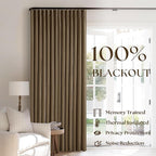 Dutch Cocoa Blackout Linen Curtains 108 Inches Long Pinch Pleated | 100% Black - Image 3