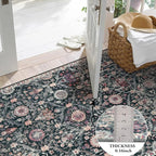 Lahome Moroccan Washable Round Area Rug, Soft Round Rug 5ft Soft Non-Slip | - Image 3
