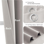 MIULEE Blackout Curtains for Bedroom 2 Panels 40 x 72 Inch Long Cobblestone | - Image 4