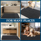 OLANLY Dog Door Mat for Muddy Paws 47x20, Super Absorbent Chenille Mud Mat | - Image 8