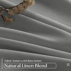 Grey Pinch Pleated 100% Blackout Linen Curtains - Image 5