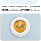 Set of 8 Faux Leather Placemats, PU Table Mats, Waterproof, Stain Resistant, Heat Resistant, Non-Slip Easy to Clean for Kitchen, Dining, Conference Tables