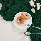 6 Pack Emerald Green Cheesecloth Table Runner 10FT Long Boho Gauze Table Runner Rustic Sheer Runner for Wedding Bridal Baby Shower Birthday Party Table Decor Fall Thanksgiving Christmas Decorations
