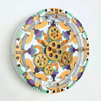 The Gears Clock Wall Clock Italy Collection with Moving Gears (Vietri, 10 inch Round)