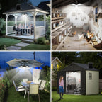 Solar Shed Light Indoor Outdoor, Upgrade Large 267LED Solar Powered Motion Sensor Pendant Light Works Day & Night, Solar Indoor Light with 2 Lighting Modes + Timer & Remote for Shed Gazebo Garage Barn