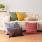 Aegero Corduroy Decorative Throw Pillow Covers 14x36 Inch Soft Striped Pillow - Image 7