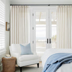 Natural Pinch Pleated Linen Curtain Panels 90 Inches Long 70 Wide | Extra Wide - Image 8