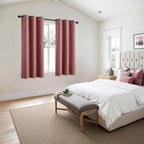 MIULEE Blackout Curtains for Bedroom 2 Panels 40 x 54 Inch Long Dusty Rose | - Image 6