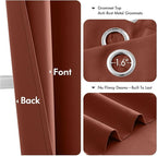 MIULEE Fall Blackout Curtains for Bedroom 2 Panels 40"x84" Long Terracotta | - Image 4