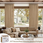 Extra Long Rust Brown Semi Sheer Living Room High Ceiling Curtains 108 Inch 2 - Image 5