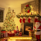 JMEXSUSS 300 LED Warm White Christmas Lights Outdoor Waterproof, 8 Modes Green Wire Christmas Tree Lights Plug in, Twinkle Fairy String Lights for Indoor Xmas Wedding Party Garden