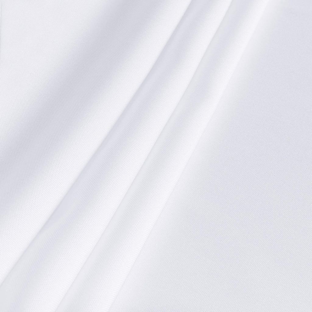 sancua Rectangle Tablecloth - 60 x 84 Inch - Stain and Wrinkle Resistant Washable Polyester Table Cloth, Decorative Fabric Table Cover for Dining Tables, Buffet Parties and Camping, White