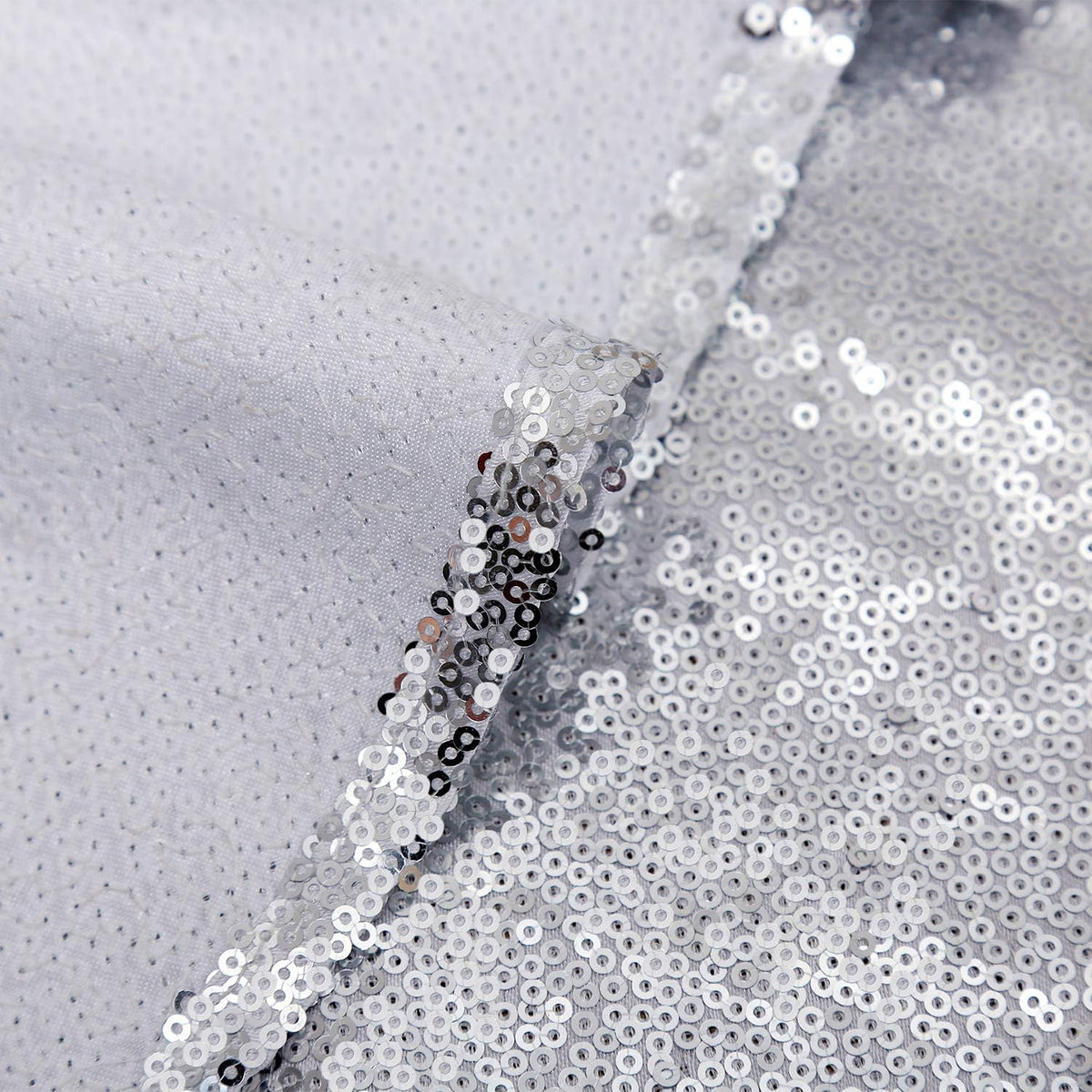 Small Christmas Tree Skirt Silver Tree Skirt 36 Inch Sequin Tree Skirt for Christmas Decoration