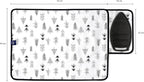 Encasa Homes Ironing Mat/Pad (Small 28"x20") with 3mm Padding & Silicone Iron Rest for Steam Pressing on Tabletop or Bed - Heat Resistant, Portable, Quilting & Travel Blanket - Black Arrow