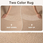2x10 Beige Solid Runner Rug Washable Non-Slip - Image 9