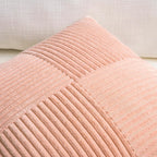 Fancy Homi 2 Packs Peach Long Lumbar Decorative Throw Pillow Covers 12x24 Inch for Couch Bed Sofa, Rustic Farmhouse Boho Home Decor, Soft Striped Corduroy Rectangle Accent Cushion Case 30x60 cm