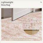 Soalmost Washable Area Rug 8x10 Large Soft Pink Rugs - Image 6