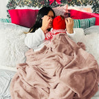 Bedsure GentleSoft Fleece Throw XL Blanket Dusty Pink - Image 5