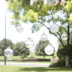 Sea Team Shatterproof Clear Plastic Christmas Ball Ornaments Decorative Xmas Balls Baubles Set with Stuffed Delicate Decorations (60mm/2.36 inch 30-Pack, White)