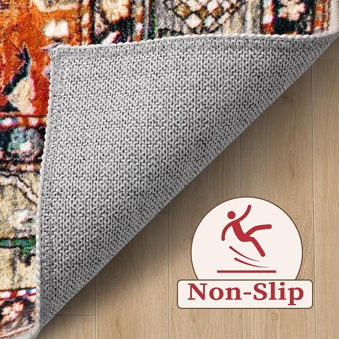 SERISSA 5x7 Washable Non Slip Boho Area Rug - Image 4