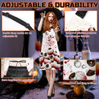 Happy Halloween Horror Apron Unisex, Adjustable Funny Kitchen Apron, Waterproof Scary Bloody Bib Aprons for Cosplay Party