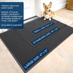 OLANLY 2-Pack Front Door Mats 59x23, Waterproof Heavy-Duty Doormats | Charcoal - Image 2