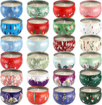 24Pack Christmas Scented Candles Gift- Aromatherapy Candle-2.5oz Soy Wax-Long Lasting Burn time, Christmas Thanksgiving Gifts for Women，Home Decor