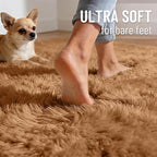 OLANLY 2x3 Machine Washable Small Bedside Rug, Soft Fluffy Shaggy Entryway - Image 4