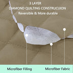 Reversible 4 Seater Sofa Cover 91" Large, Camel/Beige | Couch Cover Furniture - Image 3