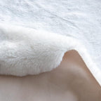 ORINOVA White Faux Fur Round Rug 4ft Fluffy Rabbit Fur Rug Machine Washable - Image 9
